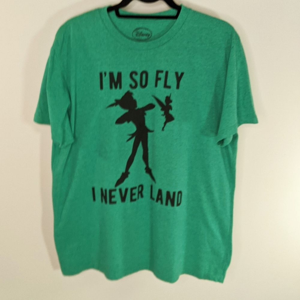 Disney Peter Pan L Unisex Tshirt  I'm so Fly, I never Land